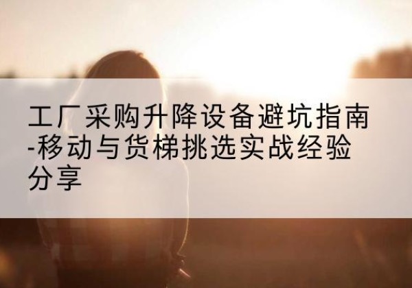 滦南移动式升降机怎么选-工厂采购升降设备避坑指南-移动与货梯挑选实战经验分享